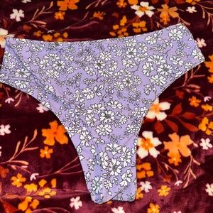 SHEIN Purple and White Floral Bikini